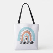 Tote Bag Mama Rainbow Blue Peach (Dos)
