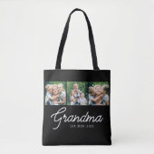 Tote Bag Maman a créé un script noir 3 Photo (Devant)