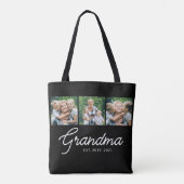 Tote Bag Maman a créé un script noir 3 Photo (Dos)