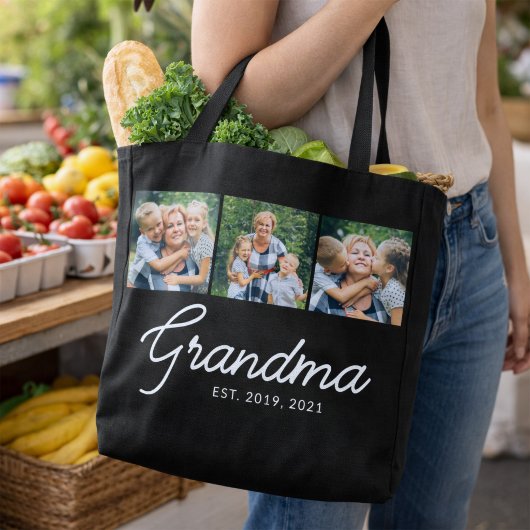 Tote Bag Maman a créé un script noir 3 Photo