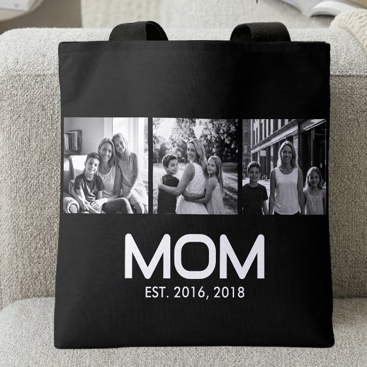 Tote Bag Maman a établi Bold Black 3 Photo