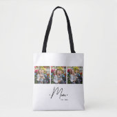 Tote Bag Maman a établi le script 3 Photo Blanc (Devant)