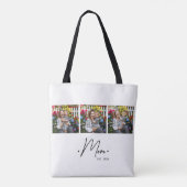 Tote Bag Maman a établi le script 3 Photo Blanc (Dos)