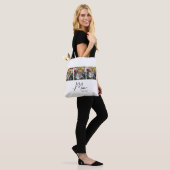 Tote Bag Maman a établi le script 3 Photo Blanc (Sur le modèle)