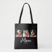 Tote Bag Maman a établi le script 3 Photo Noir (Devant)