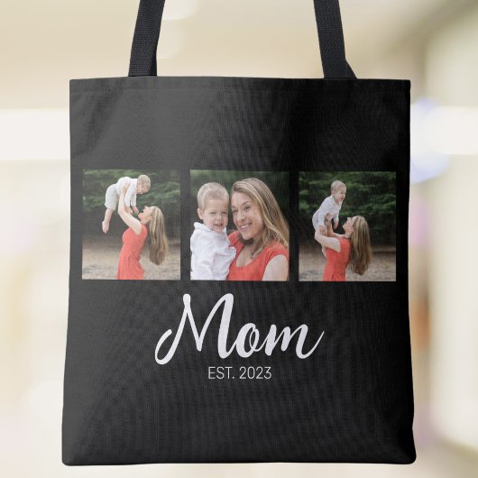 Tote Bag Maman a établi le script 3 Photo Noir