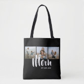 Tote Bag Maman a établi le script noir 3 Photo (Devant)