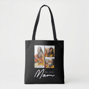 Tote Bag Maman a établi le script noir 3 Photo