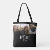 Tote Bag Maman a établi le script noir 3 Photo (Dos)