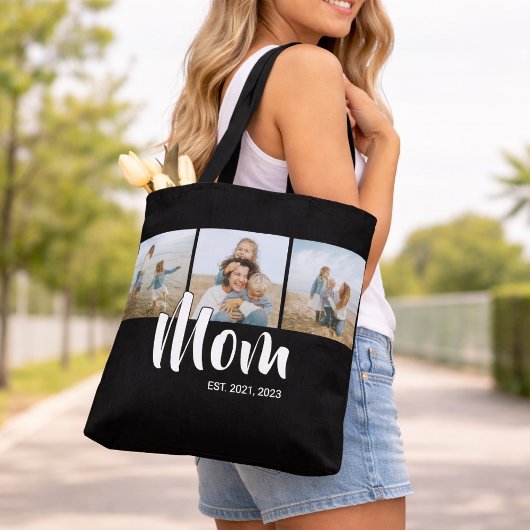 Tote Bag Maman a établi le script noir 3 Photo