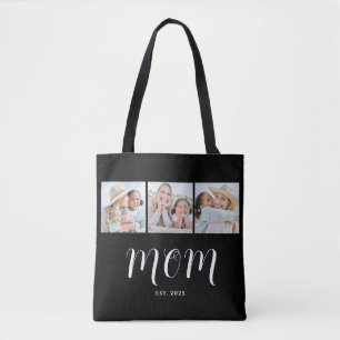 Tote Bag Maman a établi le script noir 3 Photo