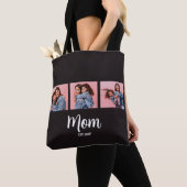Tote Bag Maman a établi Script Noir 3 Photo (De près)