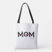 Tote Bag Maman a établi un double cœur rose imbriqué (Dos)