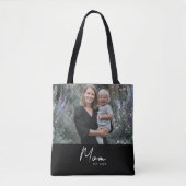 Tote Bag Maman a établi un scénario photo noir (Devant)
