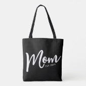 Tote Bag Maman a établi un script blanc (Dos)