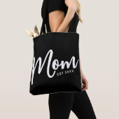 Tote Bag Maman a établi un script blanc (De près)