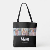 Tote Bag Maman a établi un script moderne noir 3 Photo (Dos)