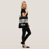 Tote Bag Maman a établi un script moderne noir 3 Photo (Sur le modèle)