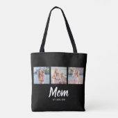 Tote Bag Maman a établi un script moderne noir 3 Photo (Dos)