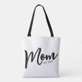 Tote Bag Maman a établi un script noir (Dos)