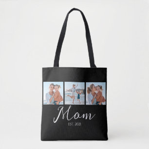 Tote Bag Maman a établi un script noir 3 Photo