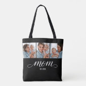 Tote Bag Maman a établi un script noir 3 Photo (Dos)