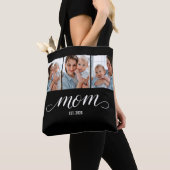 Tote Bag Maman a établi un script noir 3 Photo (De près)