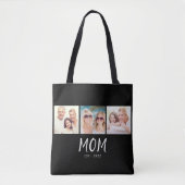 Tote Bag Maman a établi un script noir 3 Photo (Devant)