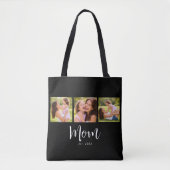 Tote Bag Maman a établi un script noir 3 Photo (Devant)
