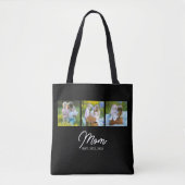 Tote Bag Maman a établi un script noir 3 Photo (Devant)
