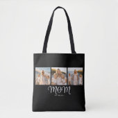Tote Bag Maman a établi un script noir 3 Photo (Devant)