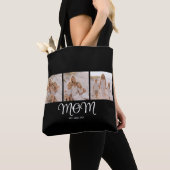 Tote Bag Maman a établi un script noir 3 Photo (De près)