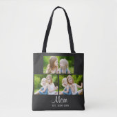Tote Bag Maman a établi un script noir 3 Photo (Devant)