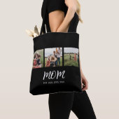 Tote Bag Maman a établi un script noir 3 Photo (De près)