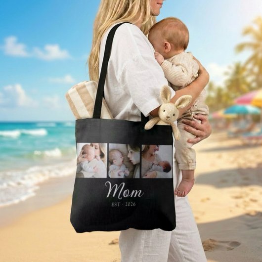Tote Bag Maman a établi un script noir 3 Photo