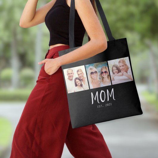 Tote Bag Maman a établi un script noir 3 Photo