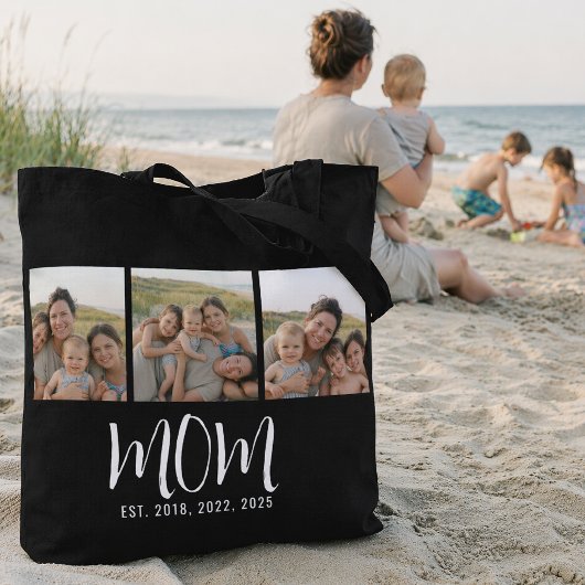 Tote Bag Maman a établi un script noir 3 Photo