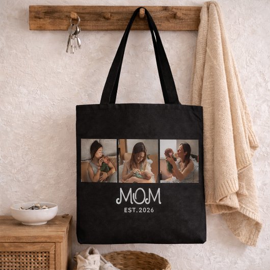 Tote Bag Maman a établi un script noir 3 Photo