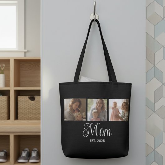 Tote Bag Maman a établi un script noir 3 Photo
