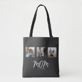 Tote Bag Maman a établi un script noir 3 Photo (Devant)