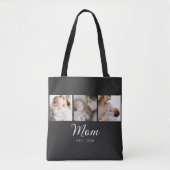 Tote Bag Maman a établi un script noir 3 Photo (Devant)