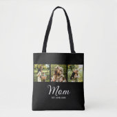 Tote Bag Maman a établi un script noir 3 Photo (Devant)