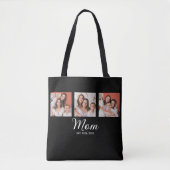 Tote Bag Maman a établi un script noir 3 Photo (Devant)