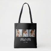 Tote Bag Maman a établi un script noir 3 Photo (Devant)