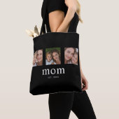 Tote Bag Maman a établi un script noir 3 Photo (De près)