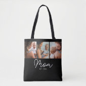 Tote Bag Maman a établi un script noir 3 Photo (Devant)