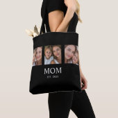 Tote Bag Maman a établi un script noir 3 Photo (De près)