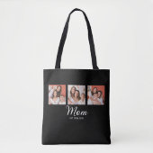 Tote Bag Maman a établi un script noir 3 Photo (Devant)