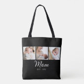 Tote Bag Maman a établi un script noir 3 Photo  (Dos)