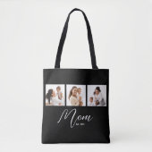 Tote Bag Maman a établi un script photo noir (Devant)